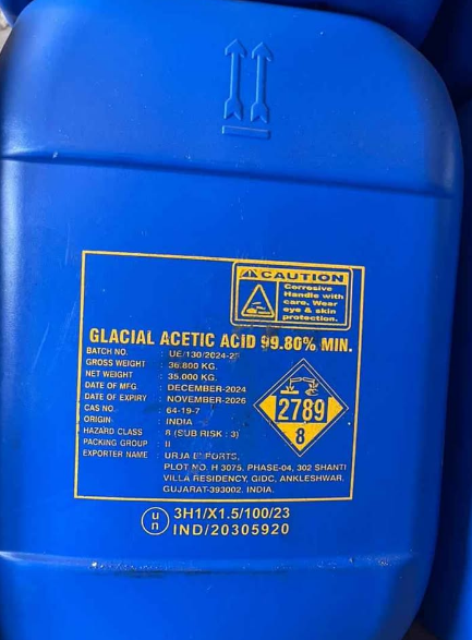 glacial acetic acid 99.80% (35kg drum) glacial acetic acid 99.80% (35kg drum)